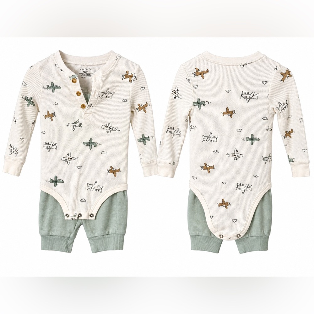 Baby Boy 9M Clothing Bundle | Carter’s + Mixed Brands | 6 Piece Outfit Set - Picture 11 of 13